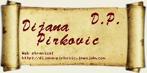 Dijana Pirković vizit kartica